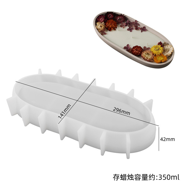 diy plaster cement plaster candle Cup storage Bowl storage tray candle boat mirror silicone mold