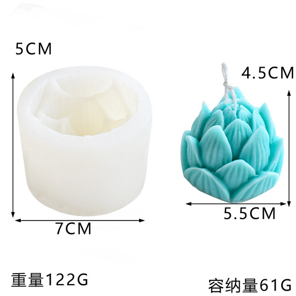 Kekeli Lotus silicone mold DIY aromatherapy candle mold gypsum fragrance stone decoration home decoration