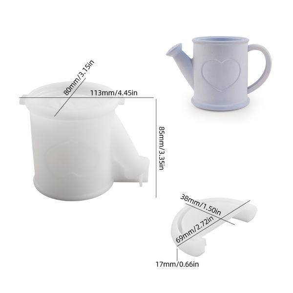 diy gypsum cement aromatherapy candle cup storage jar kettle shower ornaments vase mirror silicone mold ornaments